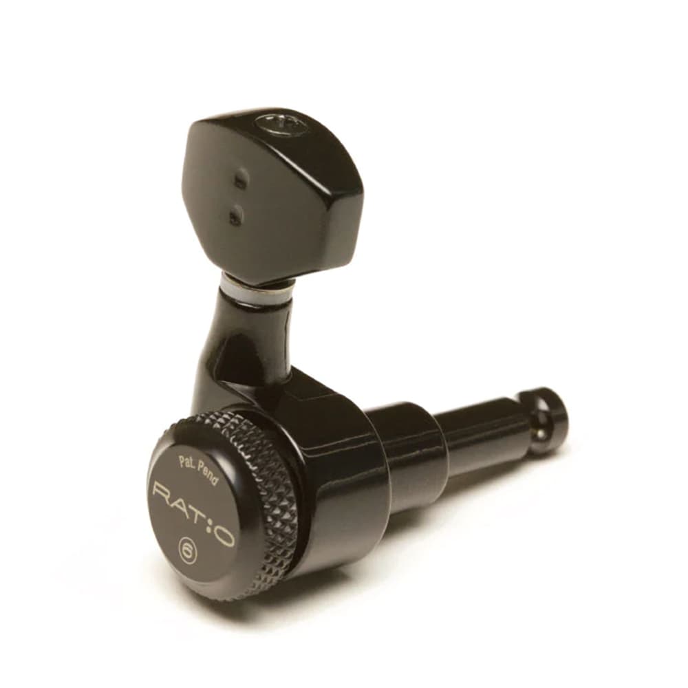 Tarraxa Graphtech com trava RATIO 4+2 Black - PRL 8421-B0