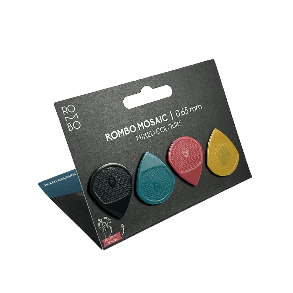 Palhetas Rombo Mosaic Color - 0.65mm (set 4 unid.)