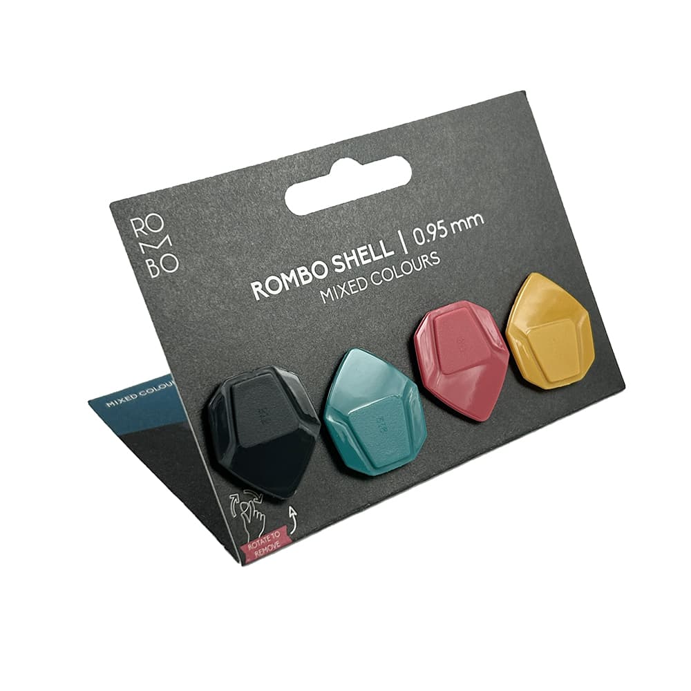 Palhetas Rombo Shell Color - 0.95mm (set 4 unid.)