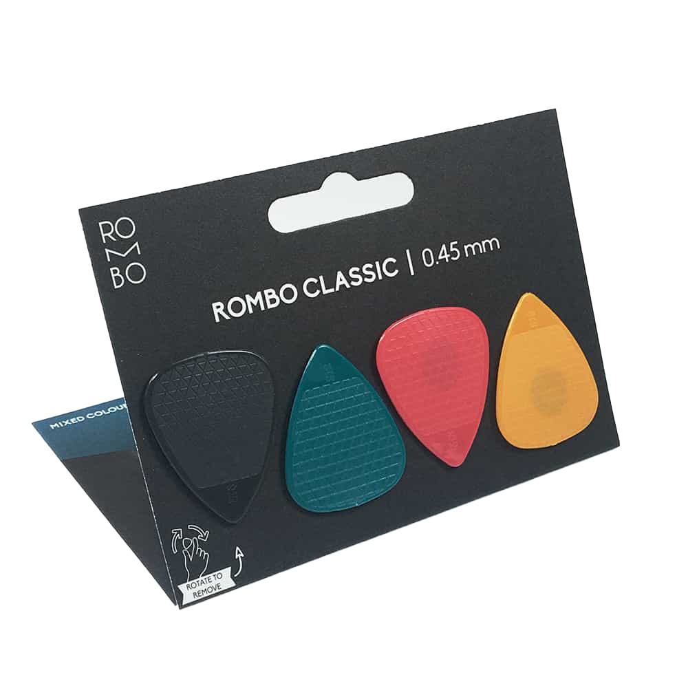 Palhetas Rombo CLASSIC COLOR - 0.45mm ( Set 4 unid. )