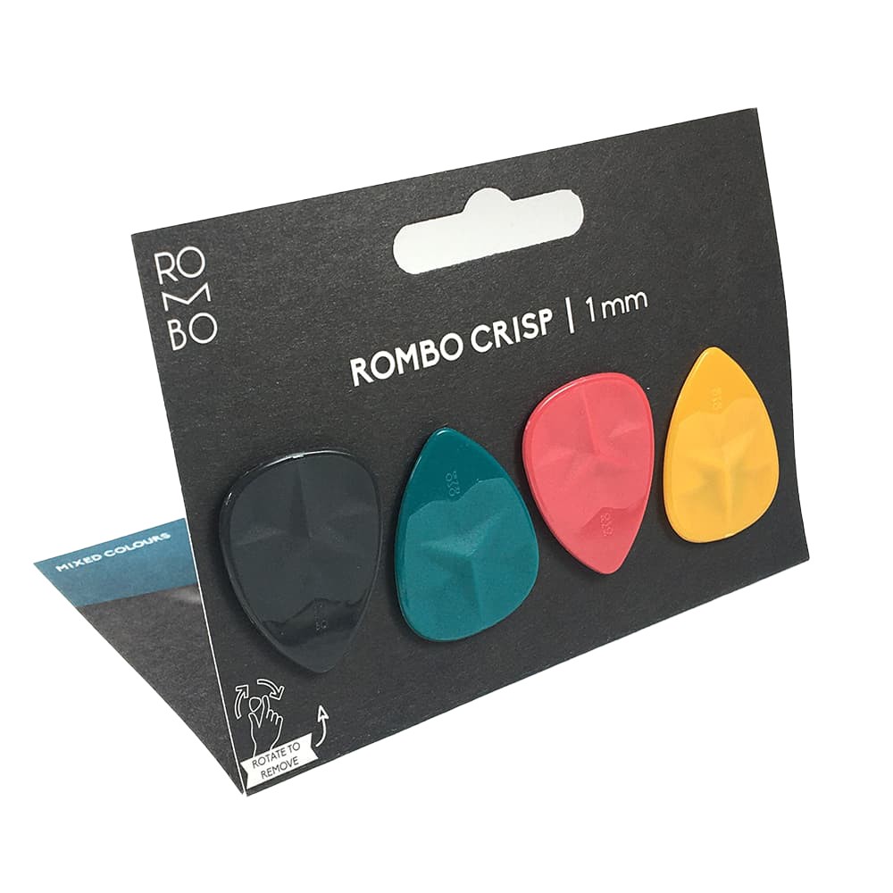 Palhetas Rombo Crisp COLOR - 1.00mm ( Set 4 unid. )