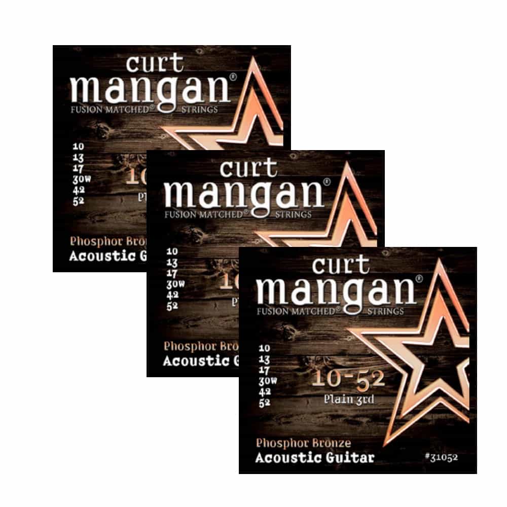 Pack 3 jogos Curt Mangan Violao Phosphor 10-52