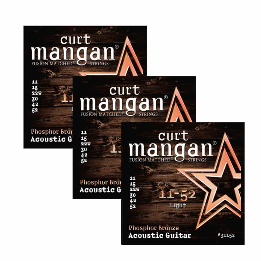 Pack 3 jogos Curt Mangan Violao Phosphor 11-52