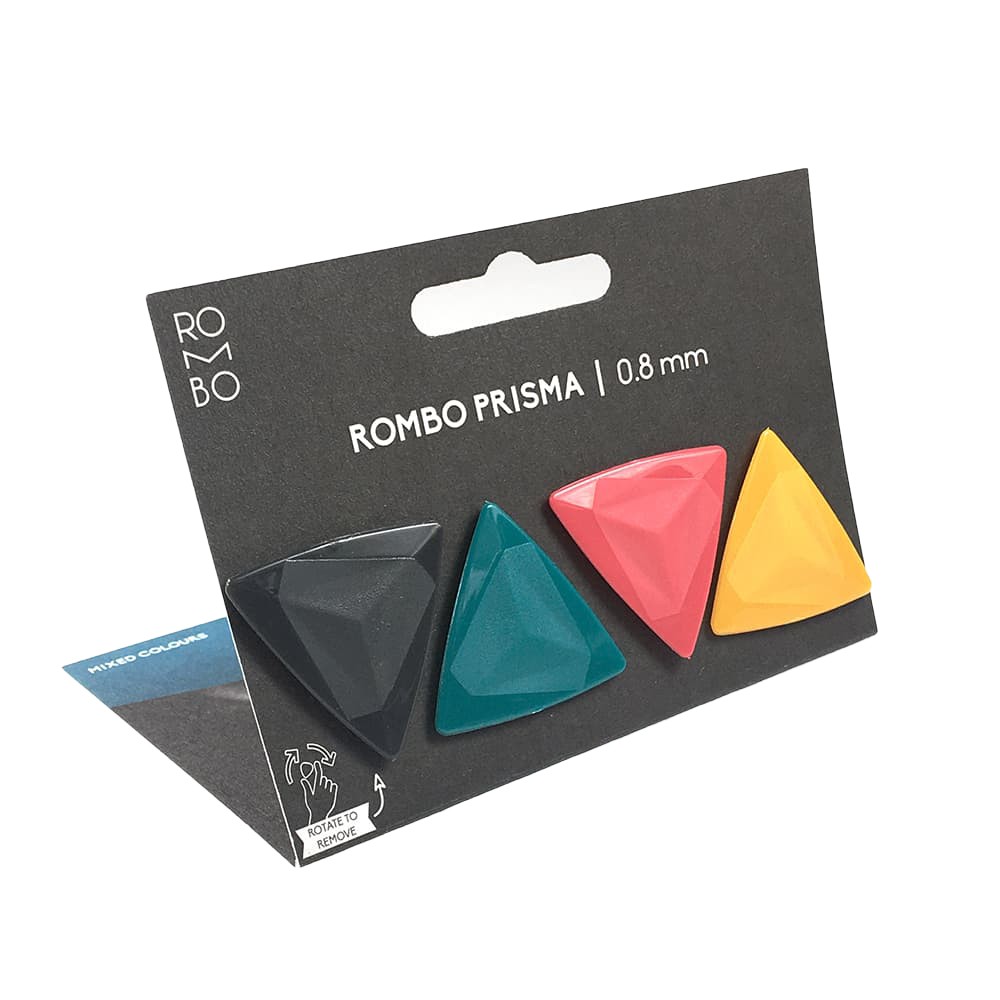 Palhetas Rombo Prisma COLOR - 0.80mm ( Set 4 unid. )