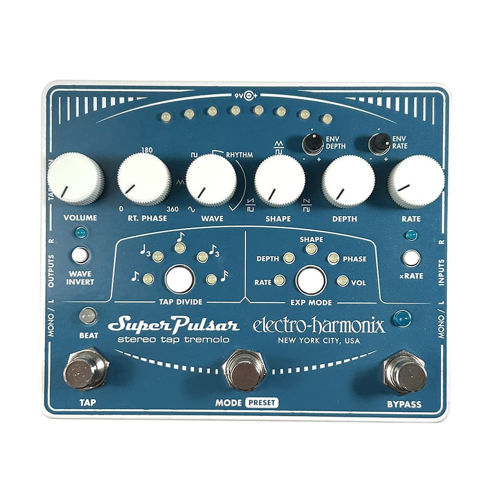 Pedal Super Pulsar – Stereo Tap tremolo – EHX :: JPM Guitar Shop