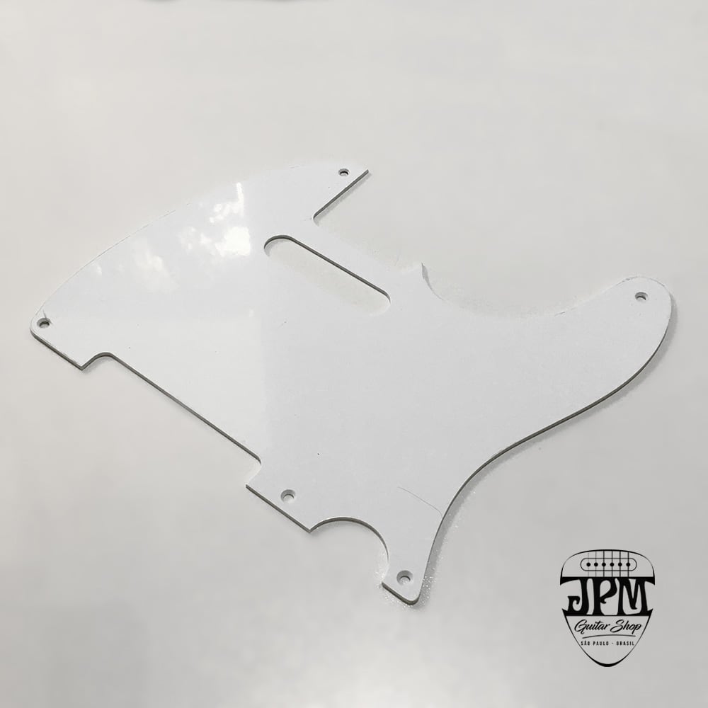 Escudo Mojotone TELE 5 furos BRANCO - 1PLY